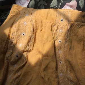 American Eagle Yellow Embellished Soft Shorts